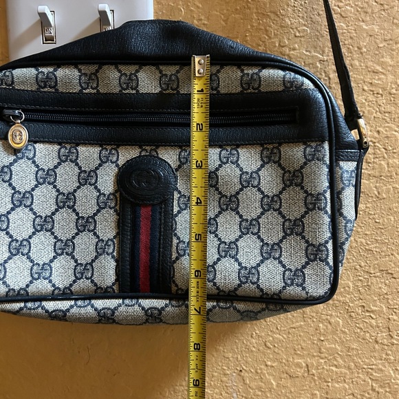 Gucci Ophidia vintage Monogram blue and beige leather bag. Luxury vintage Gucci - Picture 15 of 16